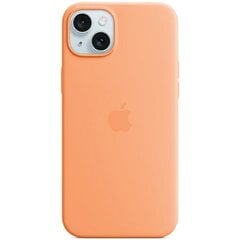 APPLE iPhone 15 Silicone Case with MagSafe - Orange Sorbet kaina ir informacija | Telefono dėklai | pigu.lt