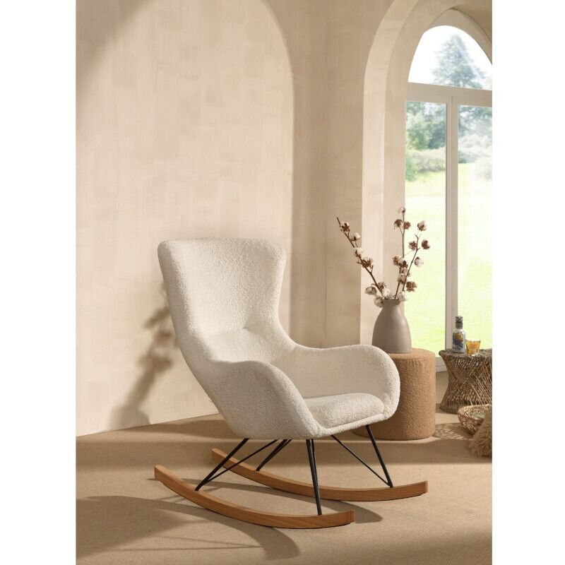 Supama kėdė Aatrium Rocky 75x96x101 cm, balta kaina ir informacija | Svetainės foteliai | pigu.lt