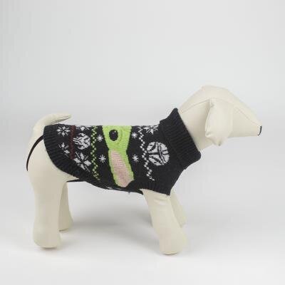 Megztinis šunims Dog sweater knitted The Mandalorian, juodas kaina ir informacija | Drabužiai šunims | pigu.lt