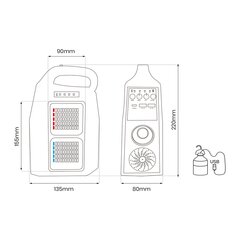 Šviestuvas Solarna Kemp -  3,7 V / 7200 mAh kaina ir informacija | Lauko šviestuvai | pigu.lt