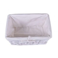 Плетеная сумка, 30x20x15, белая цена и информация | Ящики для вещей | pigu.lt