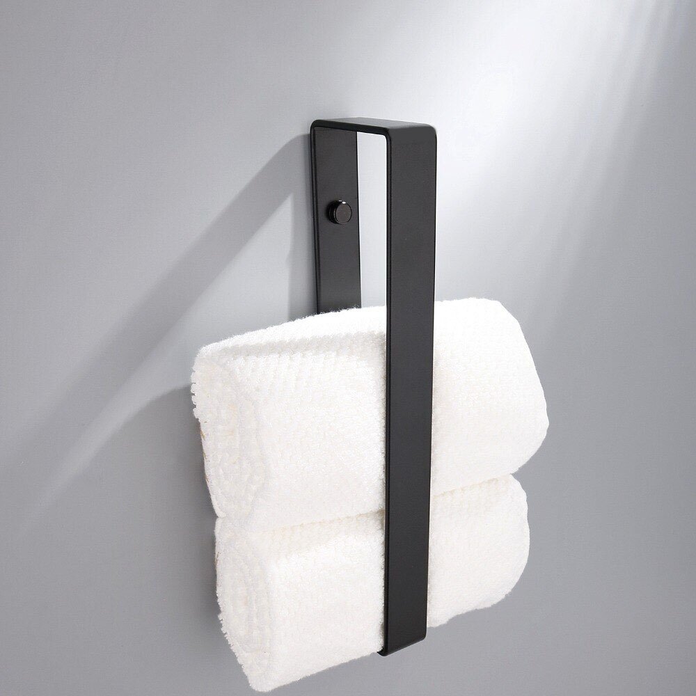 Rankšluosčių kabykla juoda kaina ir informacija | Vonios kambario aksesuarai | pigu.lt