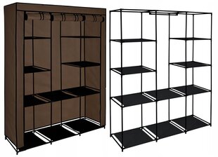Текстильный шкаф с 10 полками, темно-коричневый цена и информация | Полки для обуви, банкетки | pigu.lt