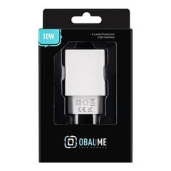 OBAL:ME Wall Charger USB-A 10W + USB-A|Lightning Cable 1m White цена и информация | Зарядные устройства для телефонов | pigu.lt