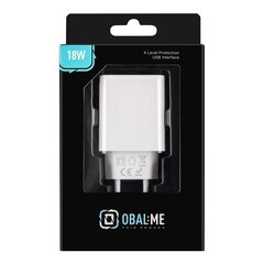 OBAL:ME Wall Charger USB-A 10W + USB-A|Lightning Cable 1m White цена и информация | Зарядные устройства для телефонов | pigu.lt