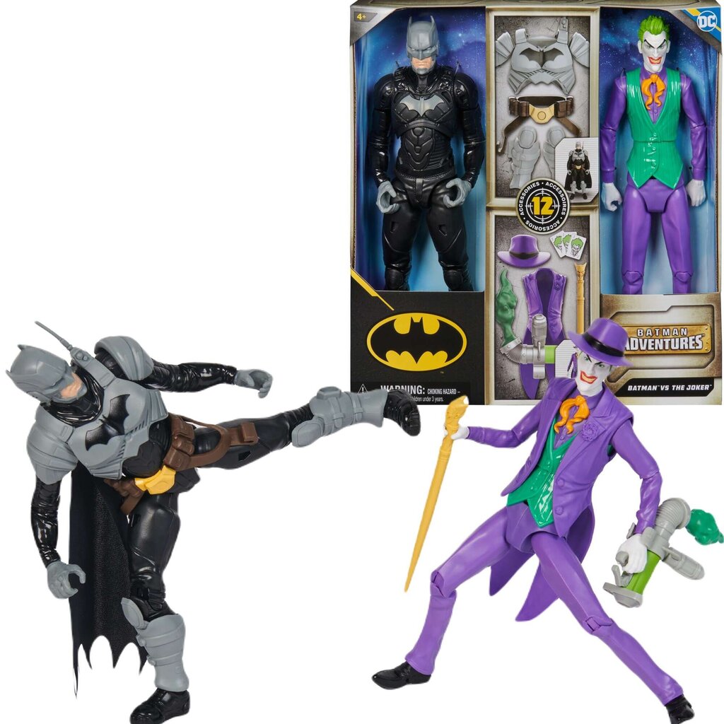 Figūrėlių rinkinys DC Comics FlashBatman vs Joker, 30 cm kaina ir informacija | Žaislai berniukams | pigu.lt