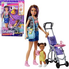 Lėlės Barbie auklės žaidimų rinkinys su lėle Skipper kaina ir informacija | Žaislai mergaitėms | pigu.lt