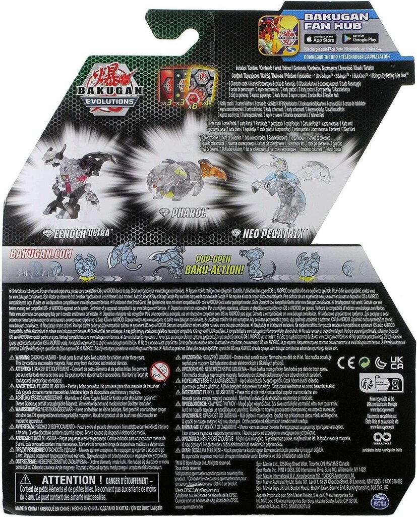 Figūrėlės ir kortelės Spin Master Bakugan Evolutions Starter Pack Eenoch Ultra Pharol Neo Pegatrix цена и информация | Žaislai berniukams | pigu.lt