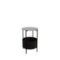 Šoninis stalas Asir, 43x60x43 cm, juodas/baltas kaina ir informacija | Kavos staliukai | pigu.lt