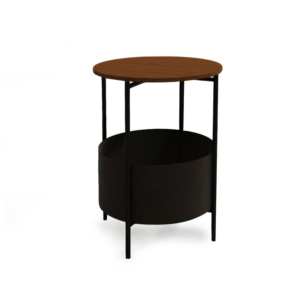 Šoninis stalas Asir, 43x60x43 cm, rudas/juodas цена и информация | Kavos staliukai | pigu.lt