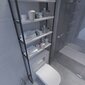 Vonios spintelė Asir, 54x150x17,5 cm, balta/juoda kaina ir informacija | Vonios spintelės | pigu.lt