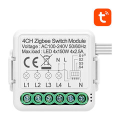 Išmanusis jungiklio modulis ZigBee N-ZWSM01-4 TUYA Avatto 1 vnt kaina ir informacija | Elektros jungikliai, rozetės | pigu.lt