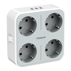 Настенная розетка TS-302-DE Tessan цена и информация | Выключатели, розетки | pigu.lt