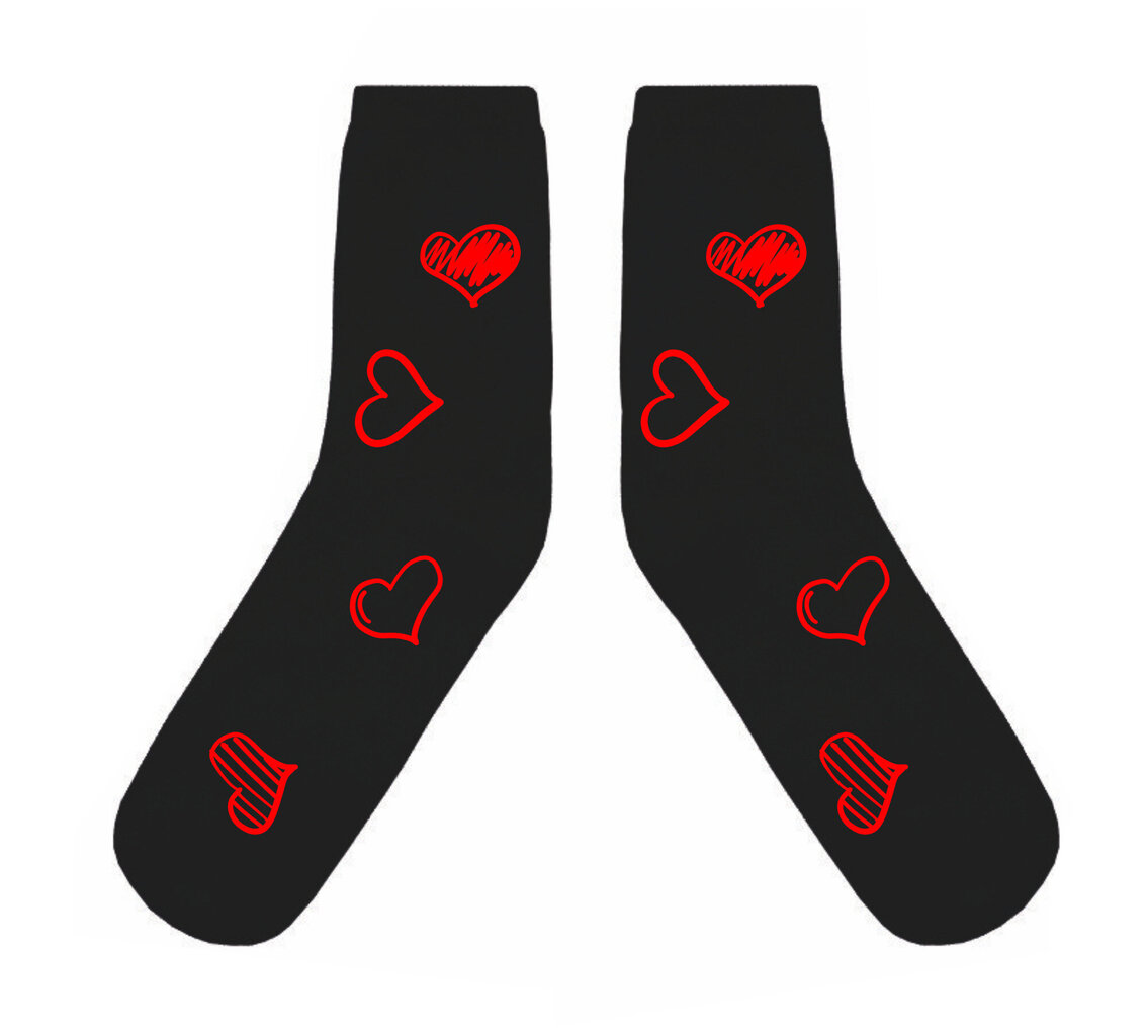 Moteriškos kojinės Širdelės, juodos цена и информация | Originalios kojinės | pigu.lt