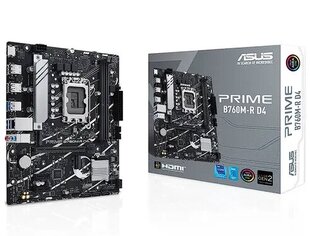 Asus Prime B760M-R D4 kaina ir informacija | Pagrindinės plokštės | pigu.lt