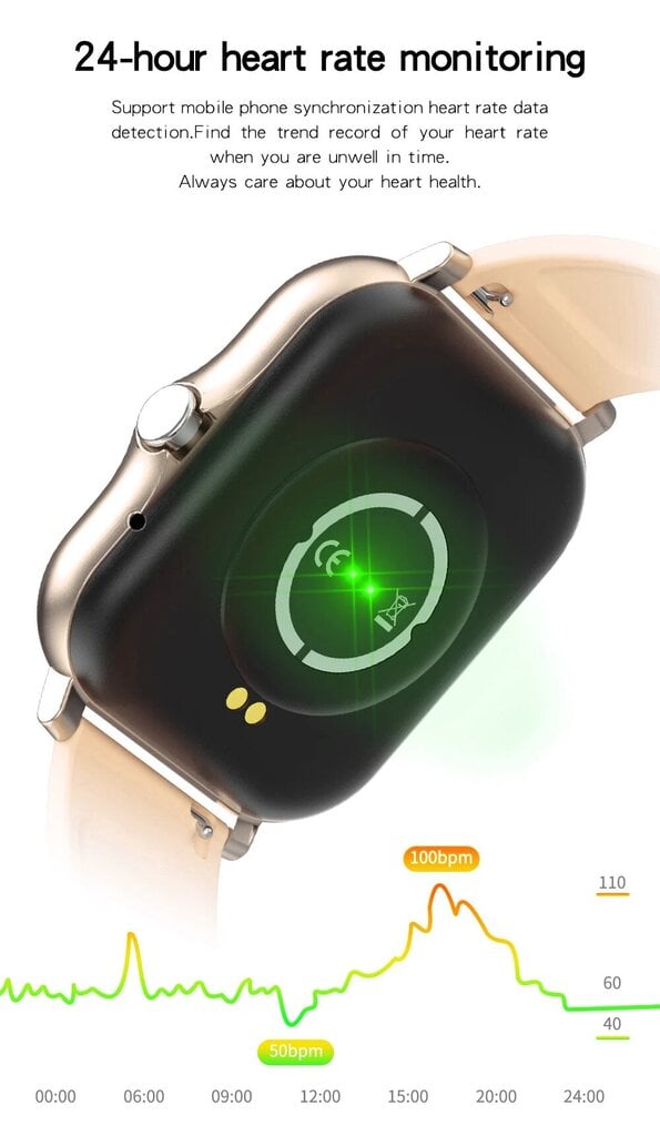 Livman Y13 Gold kaina ir informacija | Išmanieji laikrodžiai (smartwatch) | pigu.lt