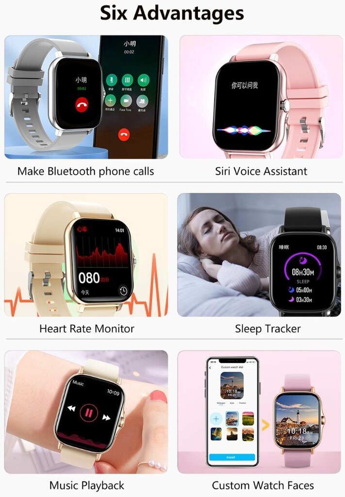 Livman Y13 Gold kaina ir informacija | Išmanieji laikrodžiai (smartwatch) | pigu.lt