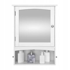 Vonios spintelė su veidrodžiu, Songm Vas, balta цена и информация | Шкафчики для ванной | pigu.lt