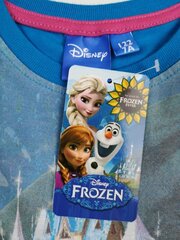 Marškinėliai mergaitėms Disney Frozen, mėlyni kaina ir informacija | Marškinėliai mergaitėms | pigu.lt