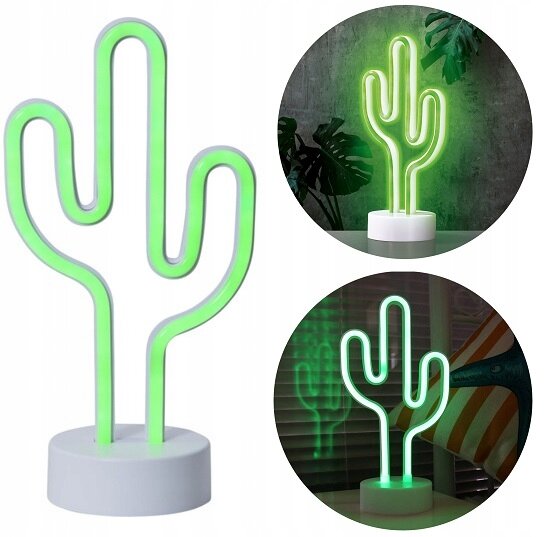 Led lempa Kaktusas kaina ir informacija | Dekoracijos šventėms | pigu.lt