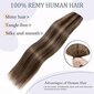 Plaukų sruoga su segtuku Silk-co, ruda, 45 cm, 1 vnt. kaina ir informacija | Plaukų aksesuarai | pigu.lt