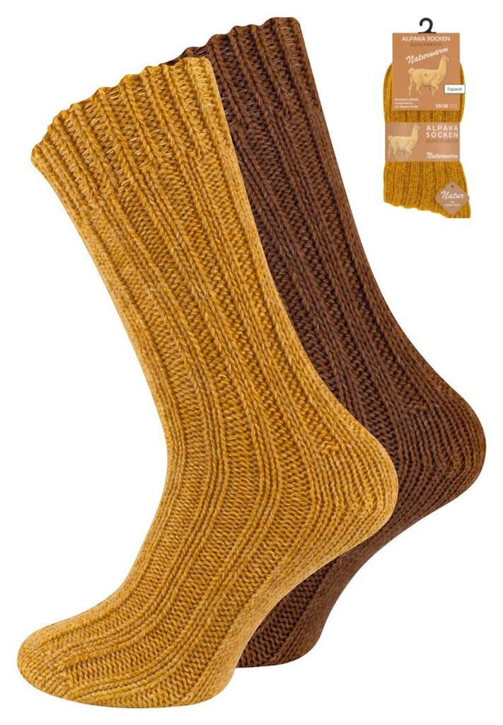 Žieminės kojinės unisex Norweger 2178, rudos, 2 poros kaina ir informacija | Vyriškos kojinės | pigu.lt