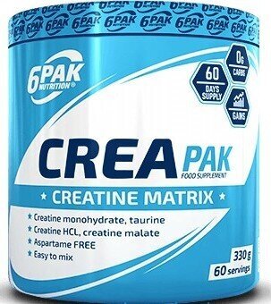 Kreatinas 6PAK Crea Pak, 330g цена и информация | Kreatinas | pigu.lt