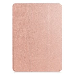 iLike Tri-Fold Тонкий Эко-кожанный Чехол Книжка Apple iPad 10.9'' 10t Gen (2022) Розовато Золотой цена и информация | Чехлы для планшетов и электронных книг | pigu.lt