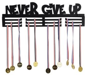 Держатель медали - NEVER GIVE UP цена и информация | Детские полки | pigu.lt