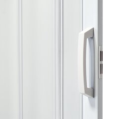 Складная дверь - 004-90-06, матовый белый, 90 см цена и информация | Двери со стеклом LIRA, дуб сицилия, ЭКО шпон | pigu.lt