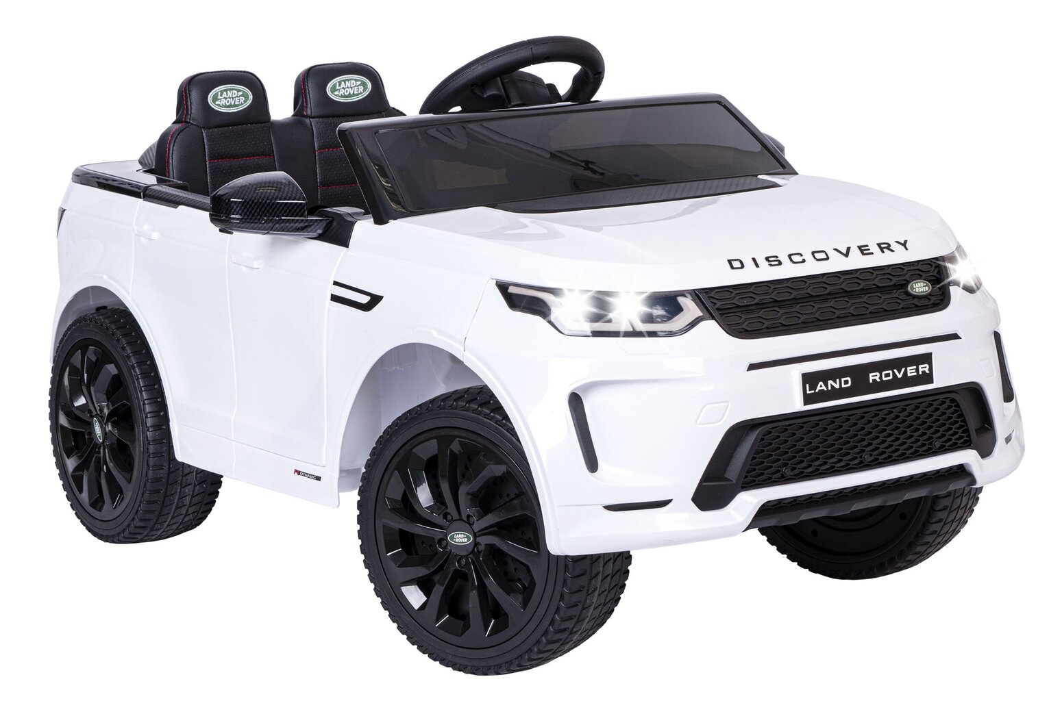 Dvivietis vaikiškas elektromobilis Land Rover Discovery, baltas цена и информация | Elektromobiliai vaikams | pigu.lt
