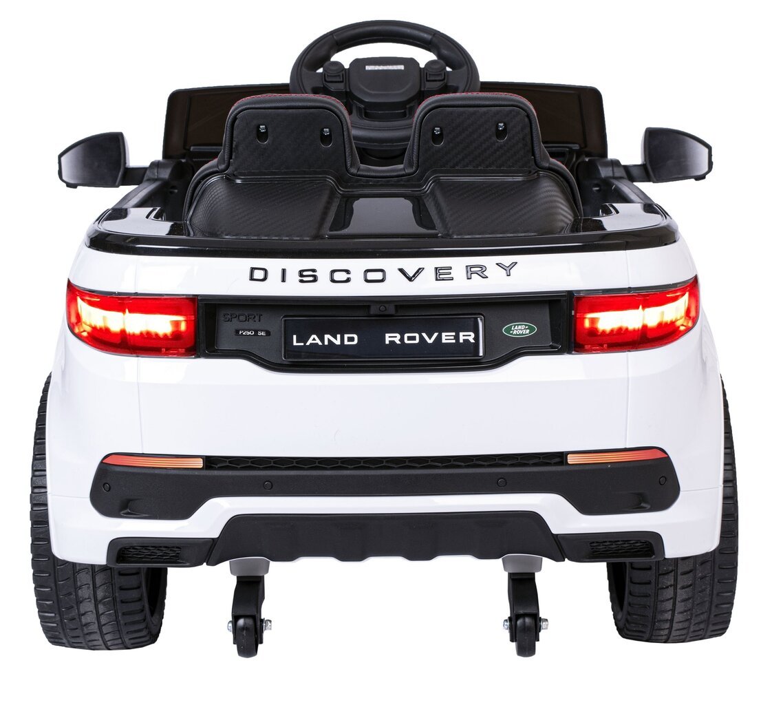 Dvivietis vaikiškas elektromobilis Land Rover Discovery, baltas kaina ir informacija | Elektromobiliai vaikams | pigu.lt