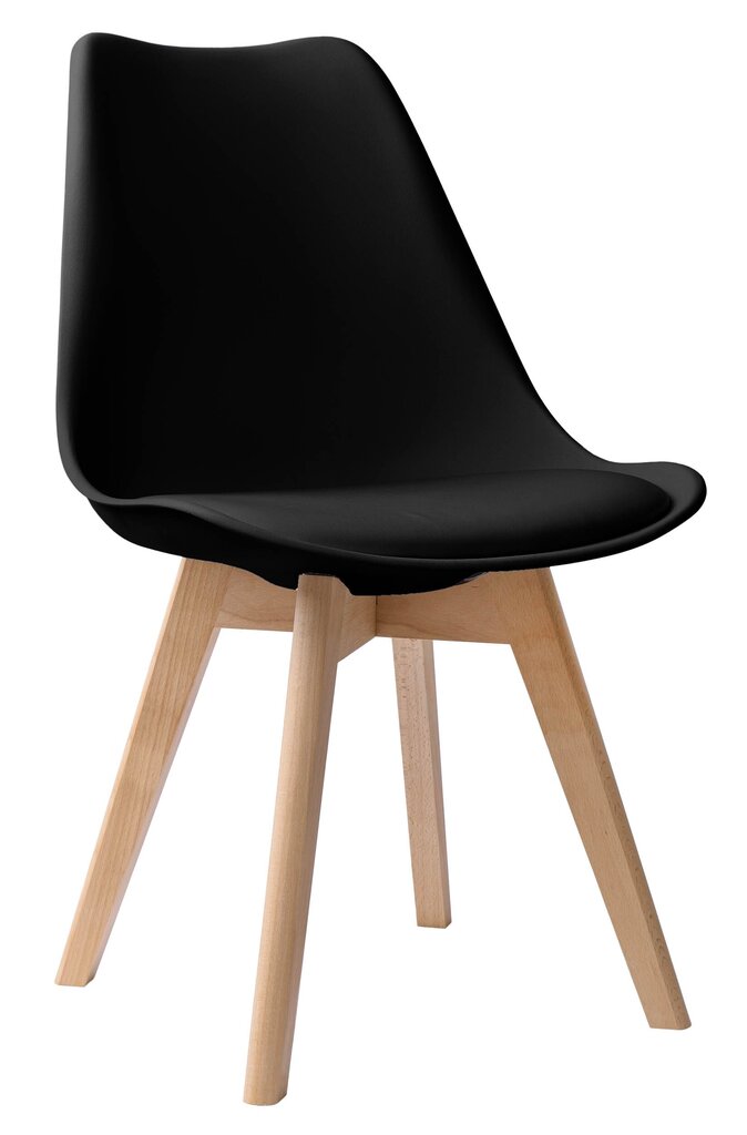 Kėdė Nantes, juoda kaina ir informacija | Virtuvės ir valgomojo kėdės | pigu.lt