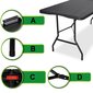 Stalas Rattan, juodas kaina ir informacija | Lauko stalai, staliukai | pigu.lt