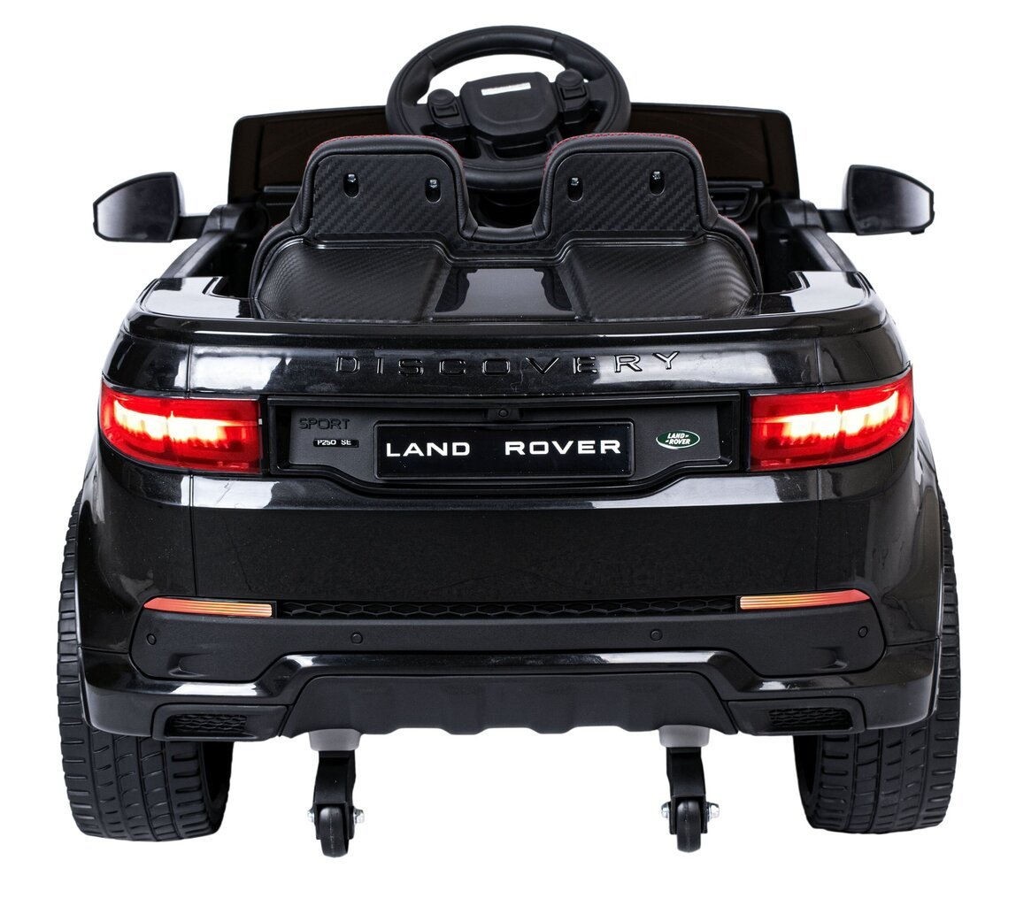 Dvivietis vaikiškas elektromobilis Land Rover Discovery, juodas kaina ir informacija | Elektromobiliai vaikams | pigu.lt