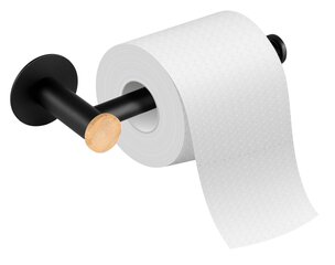 Держатель для туалетной бумаги с полочкой, черный цена и информация | Аксессуары для ванной комнаты | pigu.lt