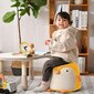 Vaikiškas pufas Pingvinas L, geltonas/baltas kaina ir informacija | Vaikiški sėdmaišiai, foteliai, pufai | pigu.lt