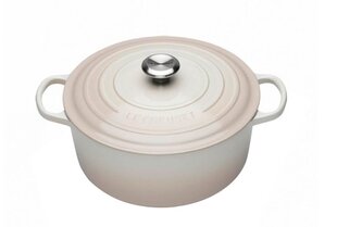 Le Creuset Signature Roaster round 22cm Meringue creme (21177227164430) kaina ir informacija | Virtuvės įrankiai | pigu.lt