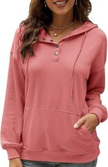 Женская кофта с капюшоном Ranphee, розовая цена и информация | Женские кофты | pigu.lt