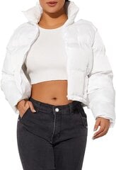 Женская короткая куртка Hujoin, белая цена и информация | Женские куртки | pigu.lt