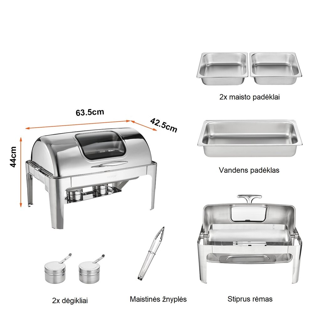 Banketinis antstalinis marmitas 1vnt kaina ir informacija | Virtuvės įrankiai | pigu.lt