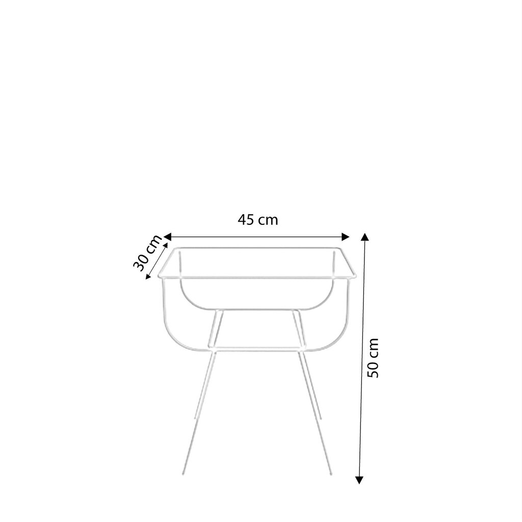 Naktinis staliukas Asir, 45x50x30 cm, auksinis kaina ir informacija | Spintelės prie lovos | pigu.lt