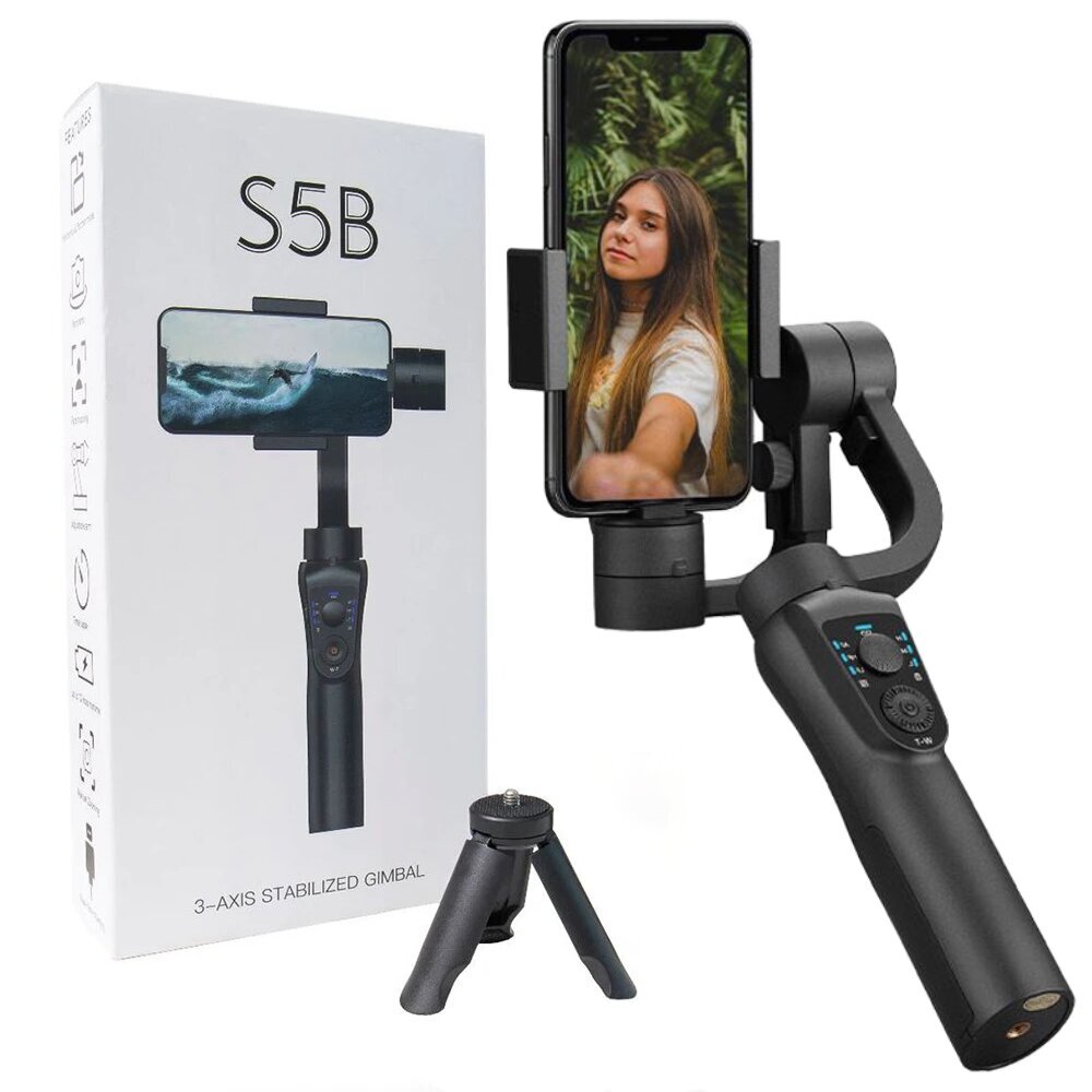 Селфи палка («Selfie stick») Gimbal 3-х осевой стабилизатор для телефона  LIVMAN S5B цена | pigu.lt