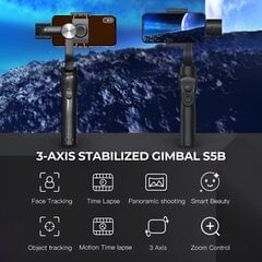 Gimbal 3-х осевой стабилизатор для телефона LIVMAN S5B цена и информация | Моноподы для селфи («Selfie sticks») | pigu.lt