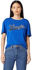 Marškinėliai moterims Wrangler W7P7F6B09, mėlyni kaina ir informacija | Marškinėliai moterims | pigu.lt