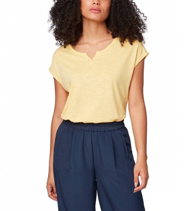 Marškinėliai moterims Tom Tailor 1011098 18636, geltoni kaina ir informacija | Marškinėliai moterims | pigu.lt