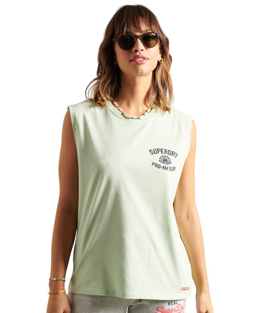 Marškinėliai moterims Superdry W6010956A 5CR, žali цена и информация | Marškinėliai moterims | pigu.lt