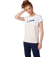 Marškinėliai moterims Roland Garros RTSW0420-ROB, balti/rožiniai цена и информация | Женские футболки | pigu.lt