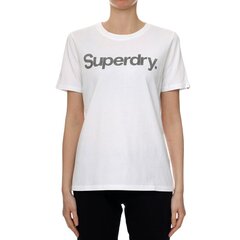 Marškinėliai moterims Superdry W1010710A, balti цена и информация | Футболка женская | pigu.lt