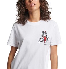 Marškinėliai moterims Superdry W1010846A, balti kaina ir informacija | Marškinėliai moterims | pigu.lt